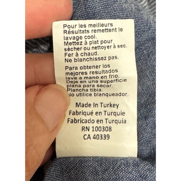 Peter Millar Shirt Japanese Cotton Denim Norm Core Preppy, 2XL - Picture 8 of 8